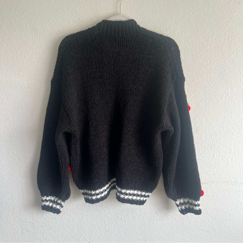 Anthropologie Maeve Black Varsity Cardigan Sweater with 3D Cherry
O/S NWOT - Picture 6 of 12